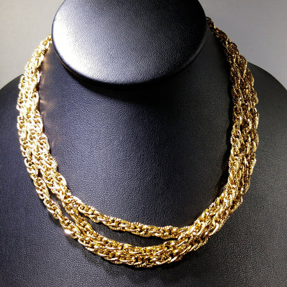 Hattie Carnegie Long Chain Necklace, 48 Inch Length Chain, 1970s Vintage Jewelry