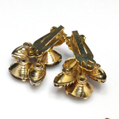 Topaz Crystal Necklace Bracelet Earrings Set, Aurora Borealis, 1960s Vintage Jewelry