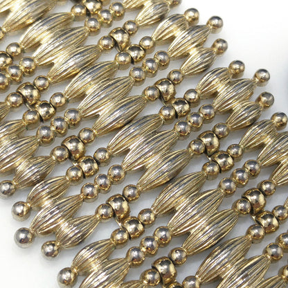 Vintage Monet "Minaret" Mid-Century Bracelet, Gold Plated, Book Piece, 1950s Jewelry