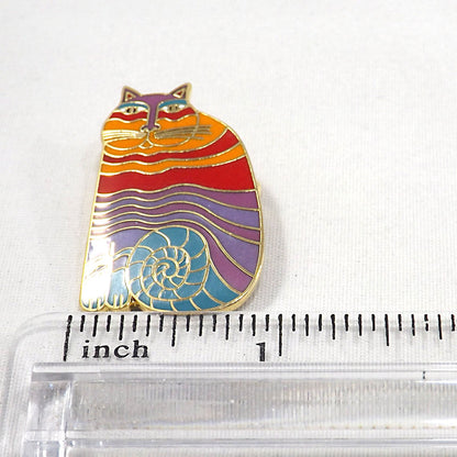 Laurel Burch "Rainbow Cats" Brooch, 1980s Vintage Jewelry