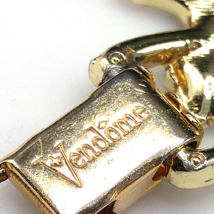 Vintage Vendome Green Crystal Art Bead Bracelet, Three Strands, 1960s