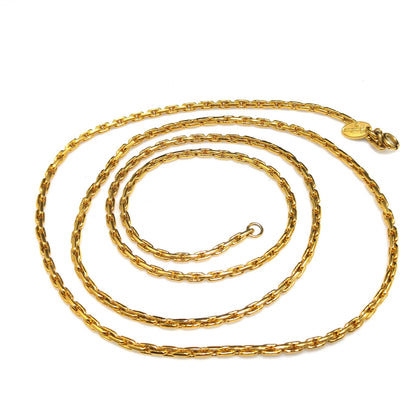 Vendome Gold Plated Long Chain Necklace, 35 Inches, 1960s Vintage Jewelry