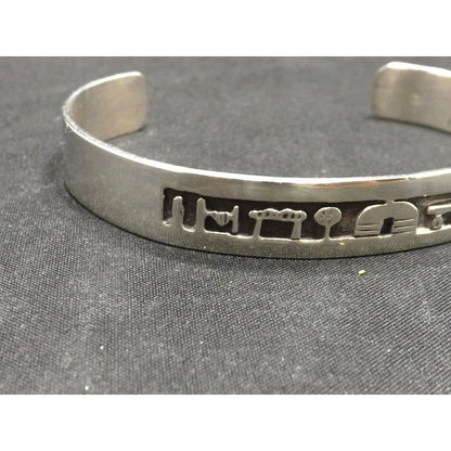 A C Henry Sterling Navajo Storyteller Cuff Bracelet, Vintage Jewelry