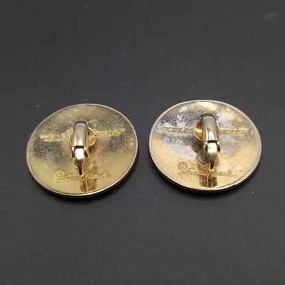 Vintage Laurel Burch "Celestial Birds" Clip Earrings, Gold Plated