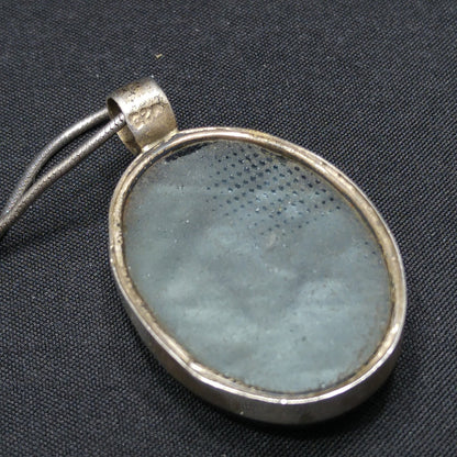 Vintage Italy Art Glass Pendant, Sterling Silver, 1970s Vintage Jewelry