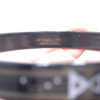 Michaela Frey Austrian Enamel Bangle Bracelet, Made in Austria, 1970s Vintage