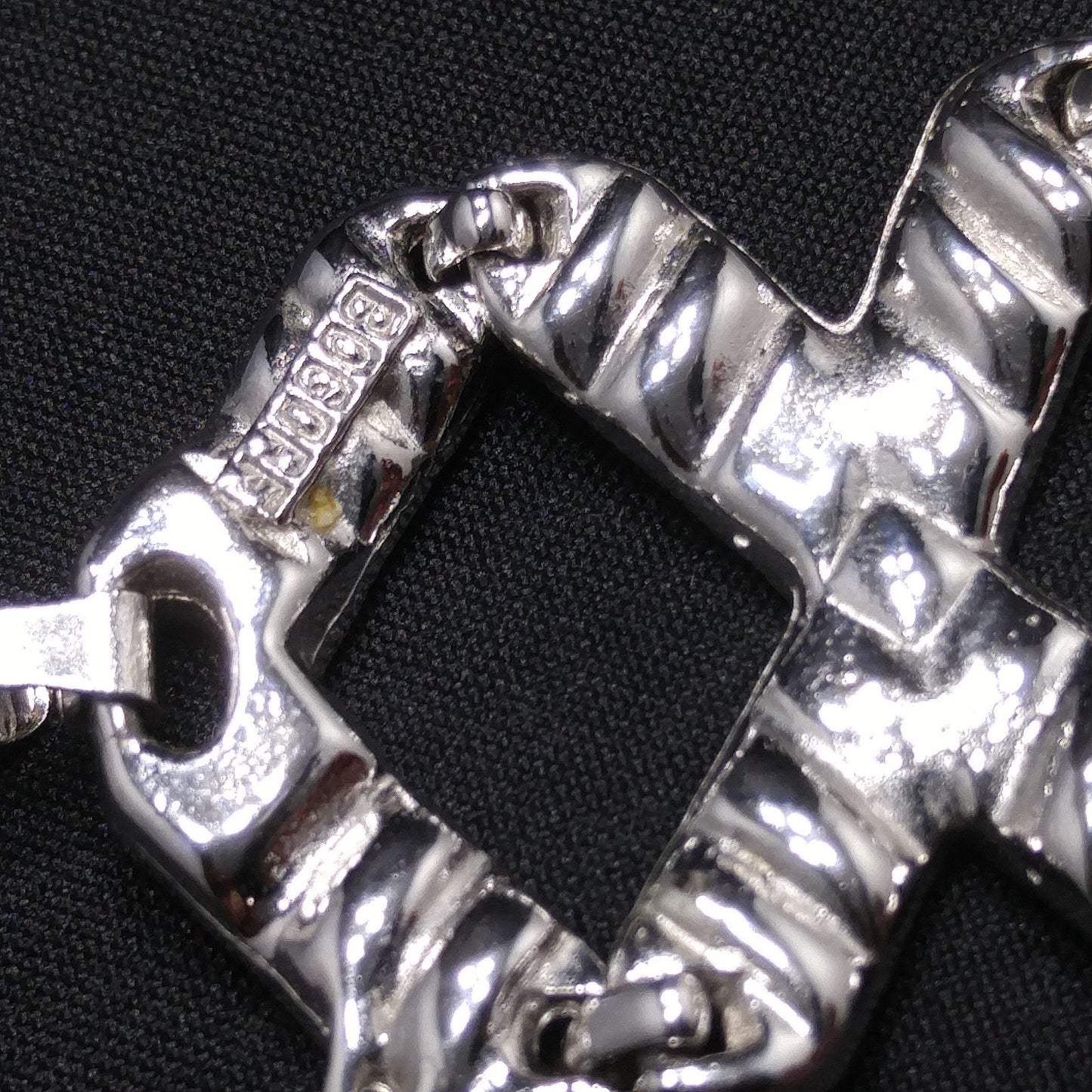 Vintage Bogoff Rhinestone Necklace Bracelet Earrings Set 1950s Rhodium Parure