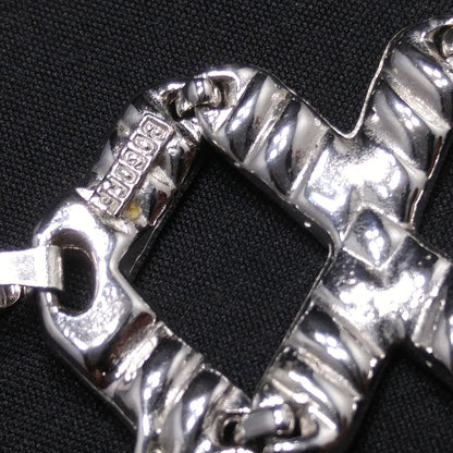 Vintage Bogoff Rhinestone Necklace Bracelet Earrings Set 1950s Rhodium Parure