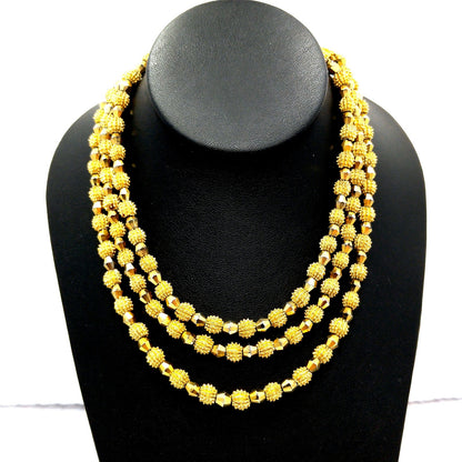 Crown Trifari Brutalist Necklace, Electra Collection, 1950s Vintage Jewelry