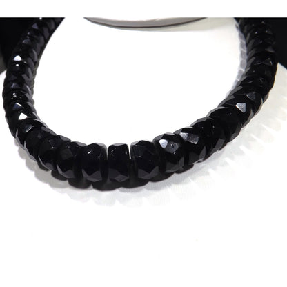 Mid-Century Black Crystal Choker Necklace, Unique Cut Crystals, 1950s Vintage Jewelry