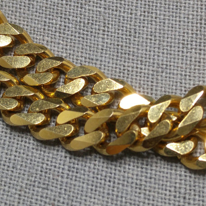 Monet Cuban or Curb Chain 36" Necklace, Gold Plated, 1980s Vintage Jewelry