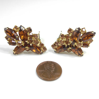 Vintage Rhinestone Jewelry Set: Necklace Bracelet Earrings,  1960s