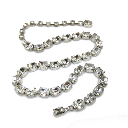 Weiss Rhinestone Choker Necklace, Oval Cut Wedding Necklace, 1950s Vintage Jewelry