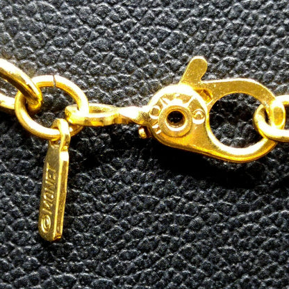 Vintage Monet Long Gold Chain Necklace Faux Pearls 1970s Sister Clasp 36"