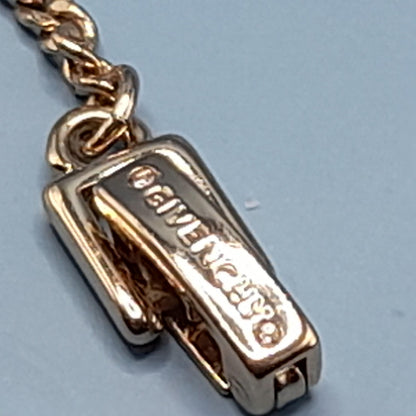 Vintage Givenchy Necklace & Earrings Set – Gold Tone Crystal Teardrop Jewelry