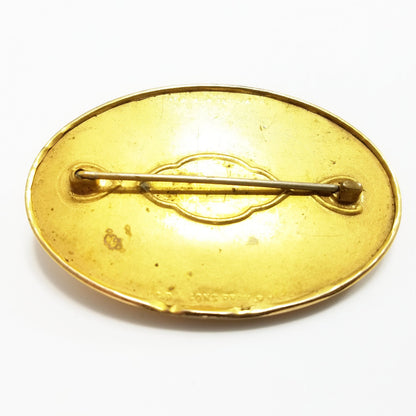 Antique Sash Pin Repousse JCP & Sons , Signed Floral Design, Early 1900s
