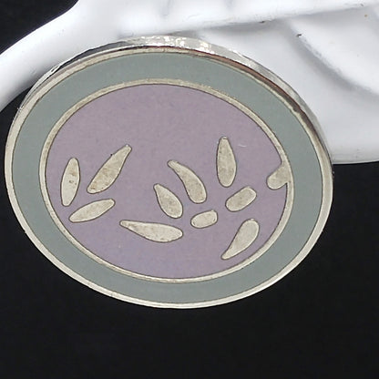 Vintage Laurel Burch "Bamboo" Post Earrings, Pastel Enamel, Gold Plated, 1980s