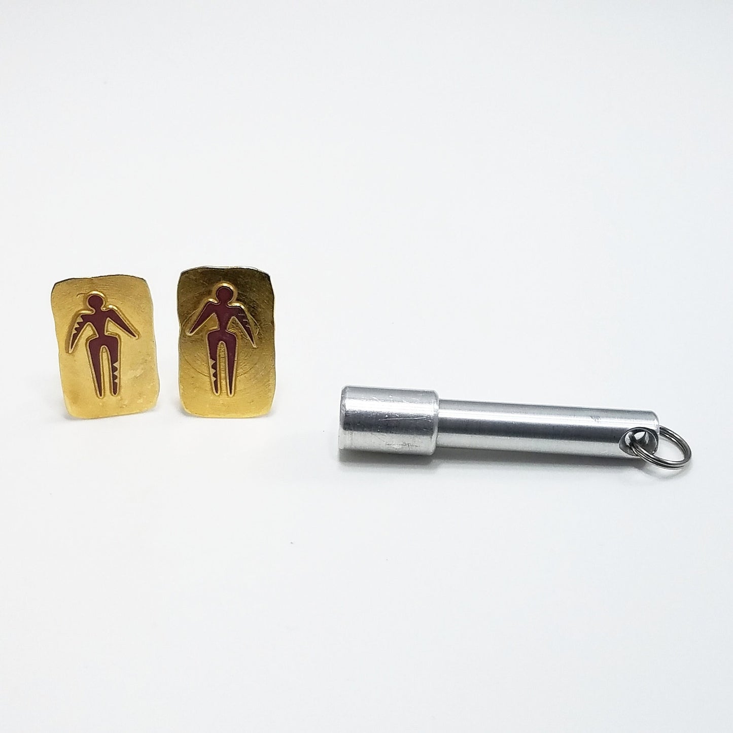 Vintage Laurel Burch "Old Soul" Clip Earrings, Gold Plated, 1980 Vintage Jewelry
