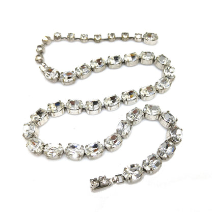 Weiss Rhinestone Choker Necklace, Oval Cut Wedding Necklace, 1950s Vintage Jewelry